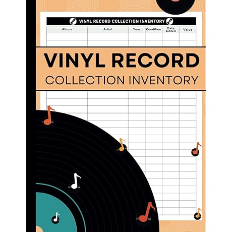 Vinyl Record Collection Inventory Log Book For Vinyl Record Collectors