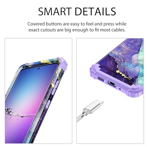 Miniatura 7 de Rancase Funda para Galaxy S20 Plus, tres capas de alta resistencia a prueba de golpes, protección de plástico duro+funda protectora de goma de