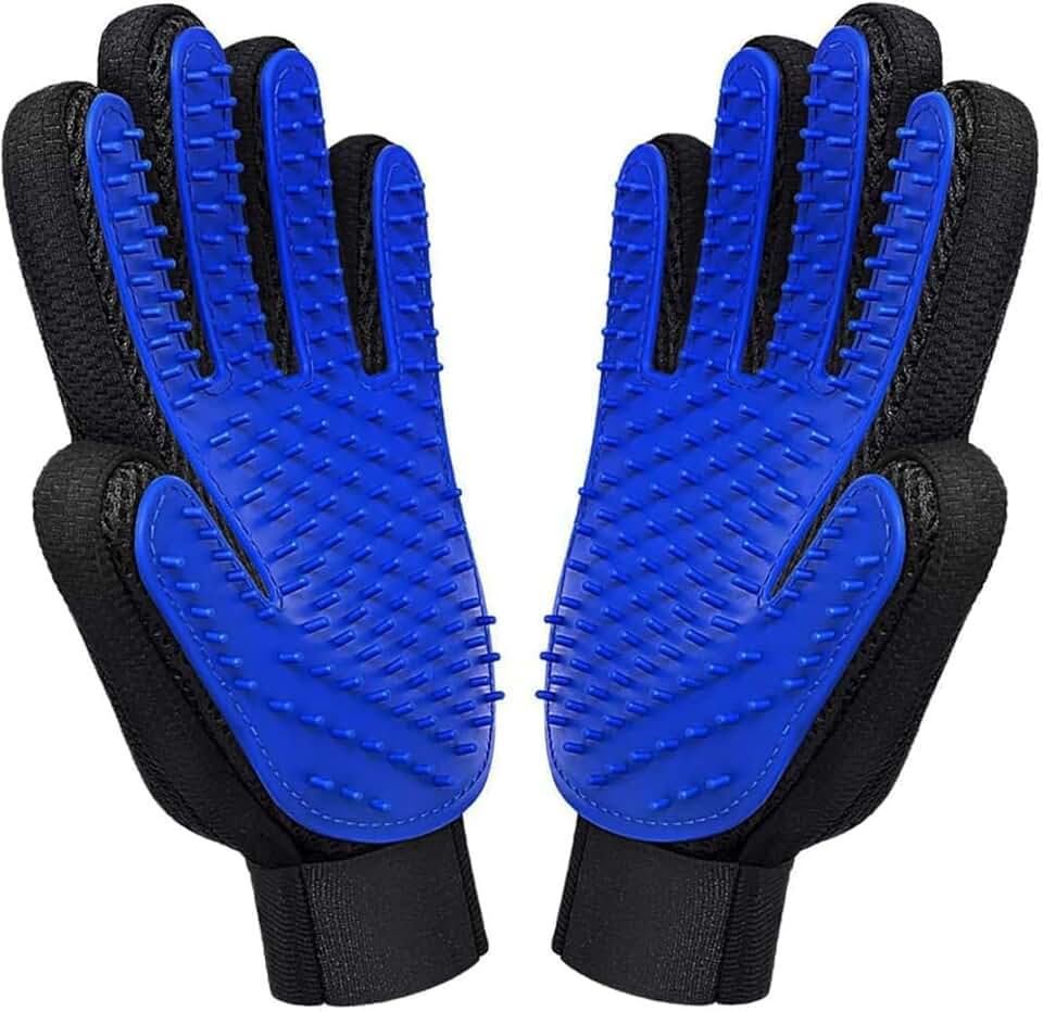 Luva Removedora de Pelos Pet – Escova para Gatos e Cães, Nano Magnética, Massageadora, Borracha Relaxante, Tira Pelos de Sofá e Carro