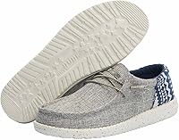 Vista 31 de Hey Dude Wendy - Zapatos de mujer, mocasines sin cordones para mujer, cómodos y ligeros Blanco brillante elástico