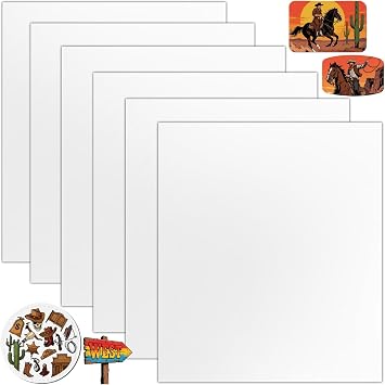 Full Sublimation Patches with no Border - 6 Large Sheets 12.6X10.6 Iron on Blanks White Waterproof Smooth Glossy Material - Cut at Will Custom Any Shapes for DIY Hat Cap Clothes Business