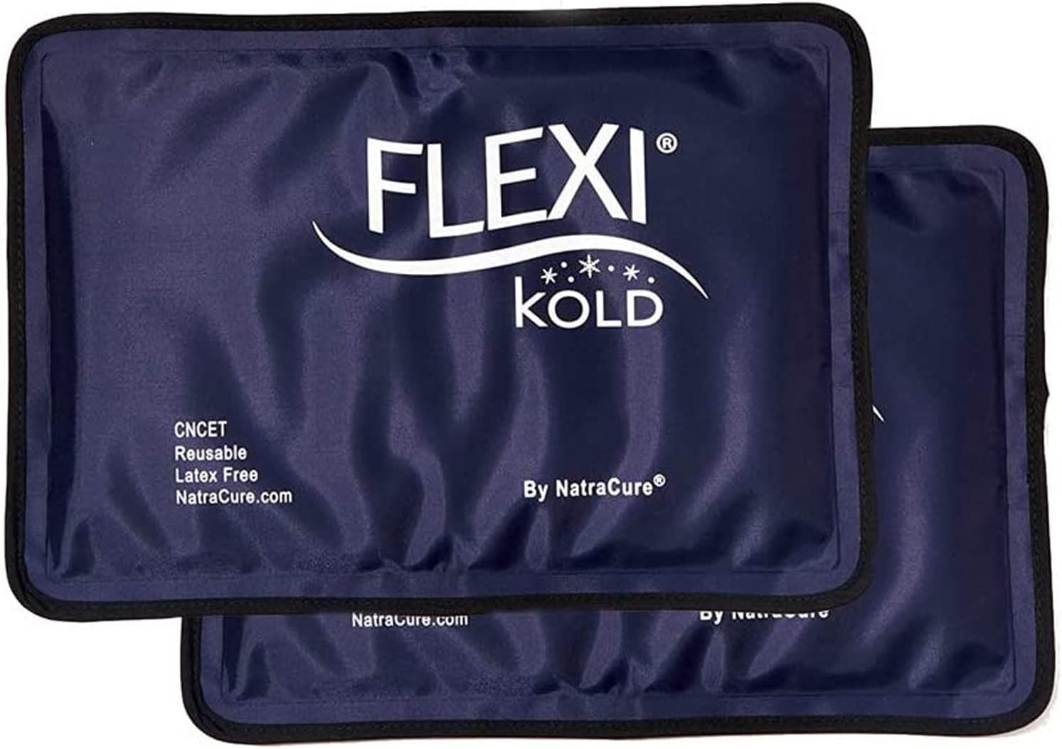 Natracure 2 Flexikold Gel Ice Packs - For Injuries Reusable, Back Pain Relief, Knee Pack Wrap, After Surgery, 6303-Cold-2Pk Medium 7.5” X 11.5” – 2Pk