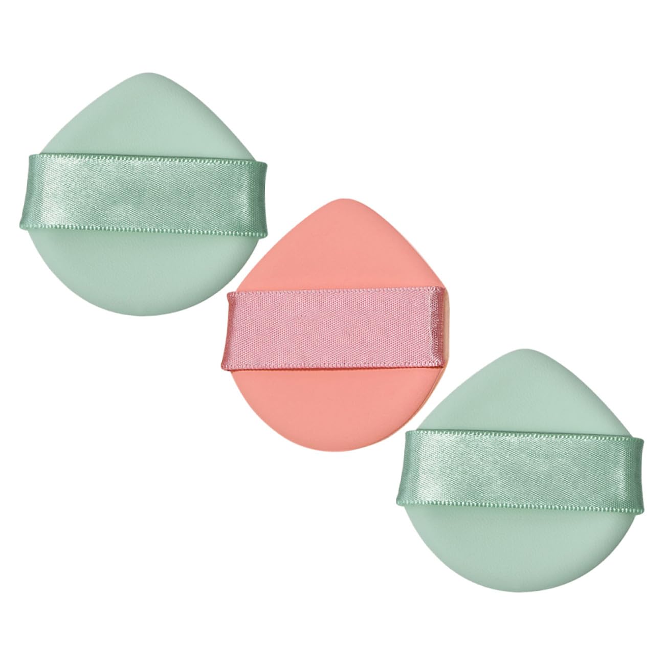 CALLARON 3pcs Dual-use Makeup Sponges Soft Non-latex Powder for Lightweight Cosmetic Applicators in Storage Box for Delicate Skin Random Colors
