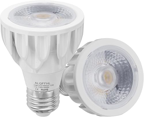 Miniatura 1 de Bombillas LED PAR20 E26 de 12 W, luz COB regulable (equivalente a halógeno de 100 W), luz de inundación empotrada, base media E26, ángulo de haz de