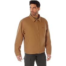 Rothco Canvas Work Jacket Rugged Cotton Canvas Construction Comfortable and Warm Flannel Lining Work Brown M
