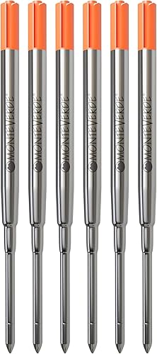 Vista 66 de Monteverde Repuesto de bolígrafo para adaptarse a bolígrafos Sheaffer, punta media, rollo suave, negro, 2 por paquete (S132BK) Negro -,Rojo