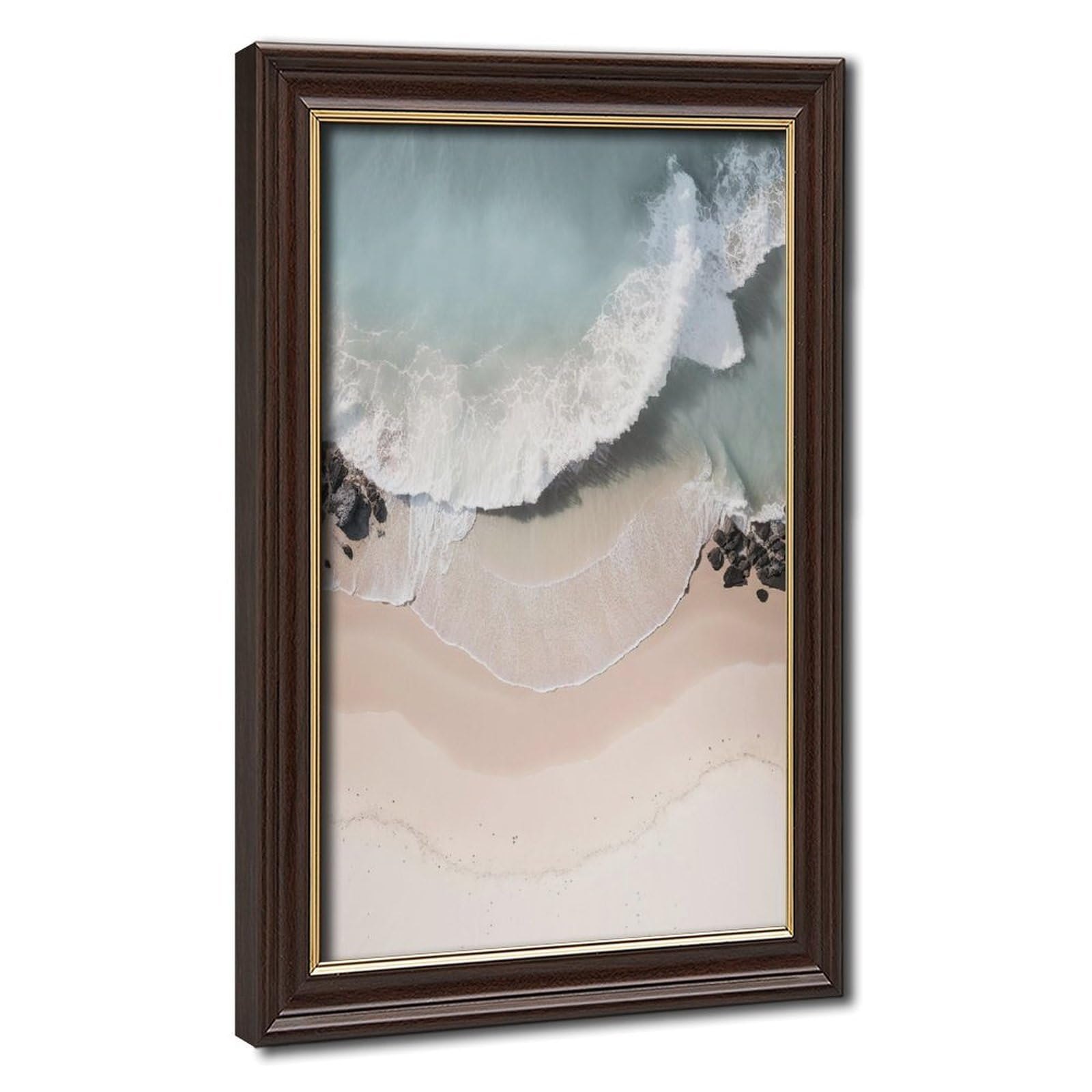 Bareronor Shoreline Print Canvas Poster Bedroom Decor Landscape Office Room Decor Gift 16" L X 24" W