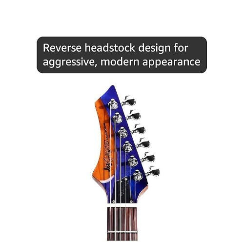 Amazon.com: Leo Jaymz Hurricane Series Electric Guitar, Double Cut