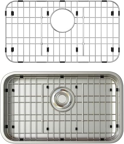 Sink Rack for Bottom of Sink, Stainless Steel Sink Protector, Scratch Prevention, Drainage Support, Stainless Steel, 23 * 13 inch