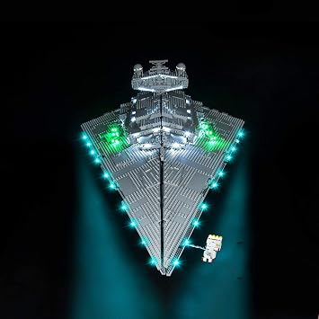 RC with Sound Led Light kit Compatible with Lego 75252 ,Building Lighting Kit for Imperial Star Destroyer Building Blocks Model.Only Led Light Kit Standard Version