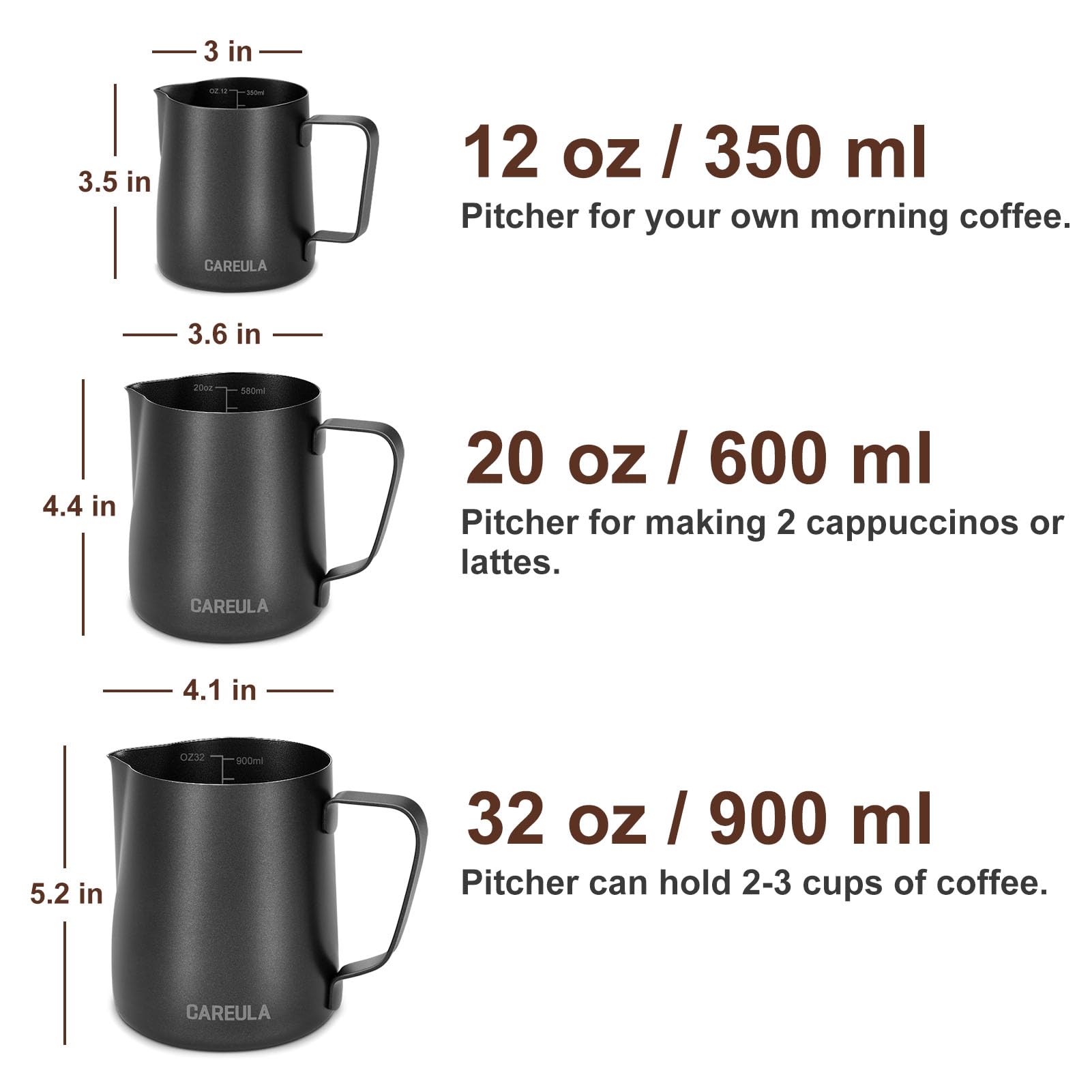 Jarra de espuma de leche, jarra de acero inoxidable de 20 onzas, jarra de vapor, barra de café, capuchino, espresso, accesorios de máquina de barista, jarra de leche de metal con bolígrafo de arte