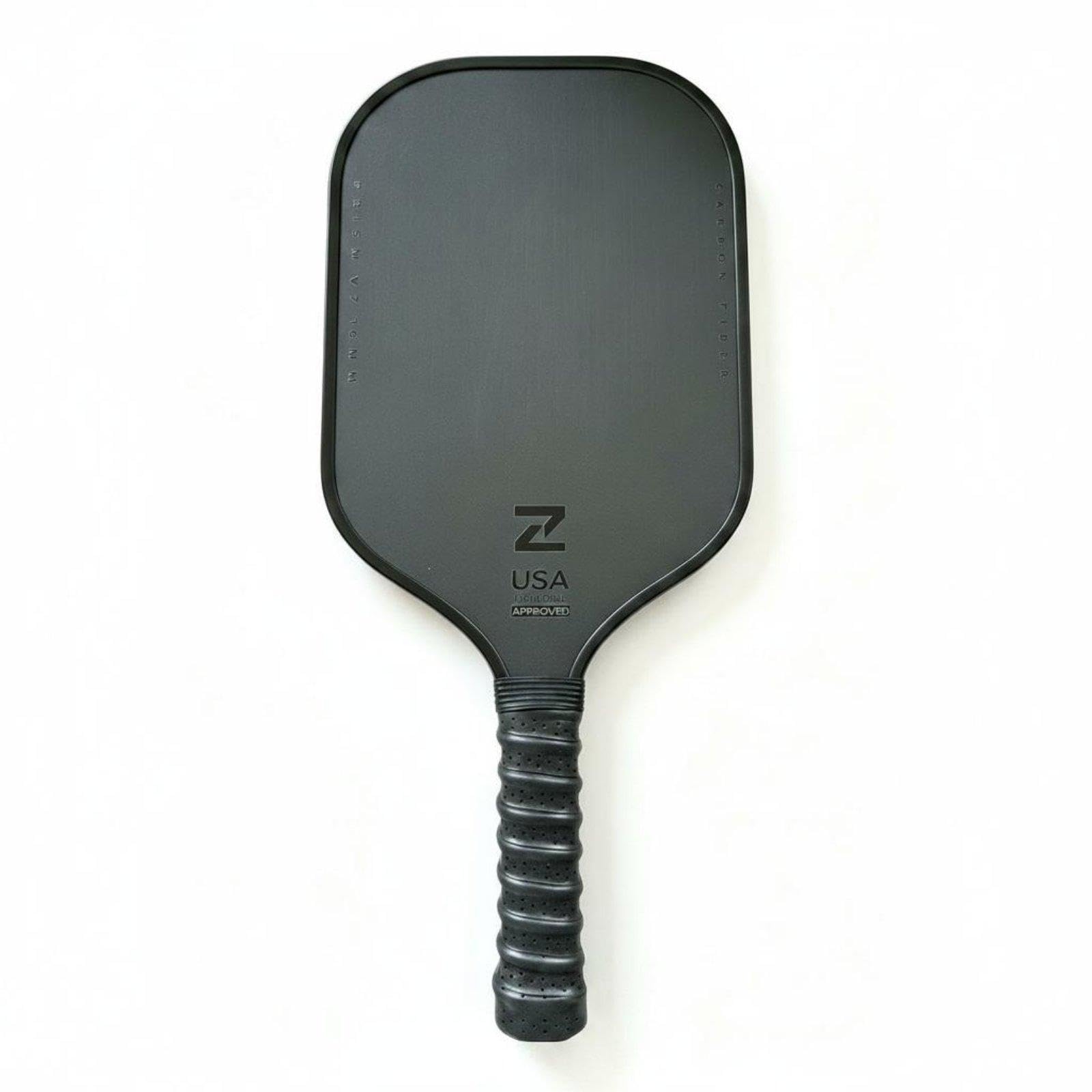 Textured Carbon Fiber Paddle Racket 16 Mm Thick Textured Paddle Racket Matte Finish Sports Gear for Professionals, Competition, Training Black-image-46