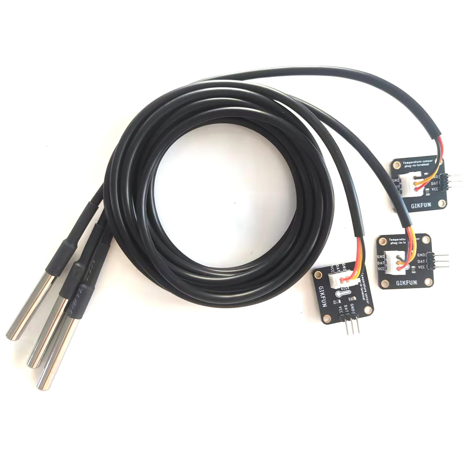 gikfun ds18b20 waterproof digital temperature sensor with adapter module for arduino (pack of 3 sets) ek1183