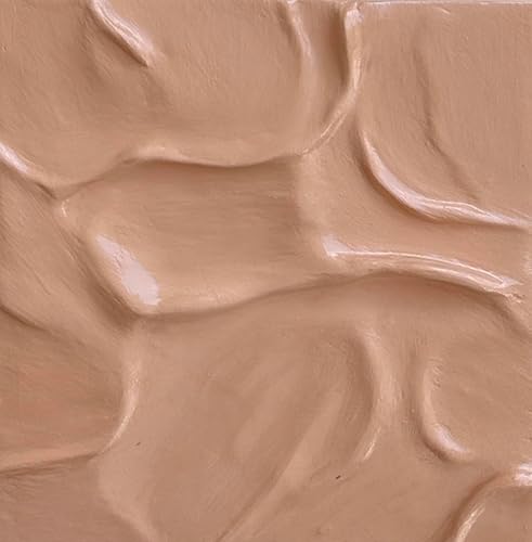 Chocolate Chunks 3D Plaster Relief Wall Sculpture Tiles Acrylic, MDF Wood, Mixed Media,Abstract, Modern Design, Mix and Match (Caramel)