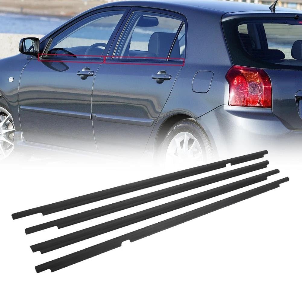 Striscia Tenuta Portiera 4 Pezzi Guarnizioni Modanature Portiera Per Toyota Per Corolla Per Altis 4 Porte 2003-2008 Finestrini Guarnizioni Cinture Sicurezza Guarnizioni
