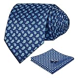 Material: 80% poliéster, 20% algodón. el juego de corbata y pañuelo está hecho de tela de microfibra suave como la seda, un forro de alta calidad facilita hacer un nudo perfecto, las costuras e hilos se mantienen perfectamente. La corbata antiarrugas mantiene perfectamente su forma ordenada durante todo el día. La corbata formal nunca se desvanecerá, lo que permitirá su uso durante mucho tiempo.