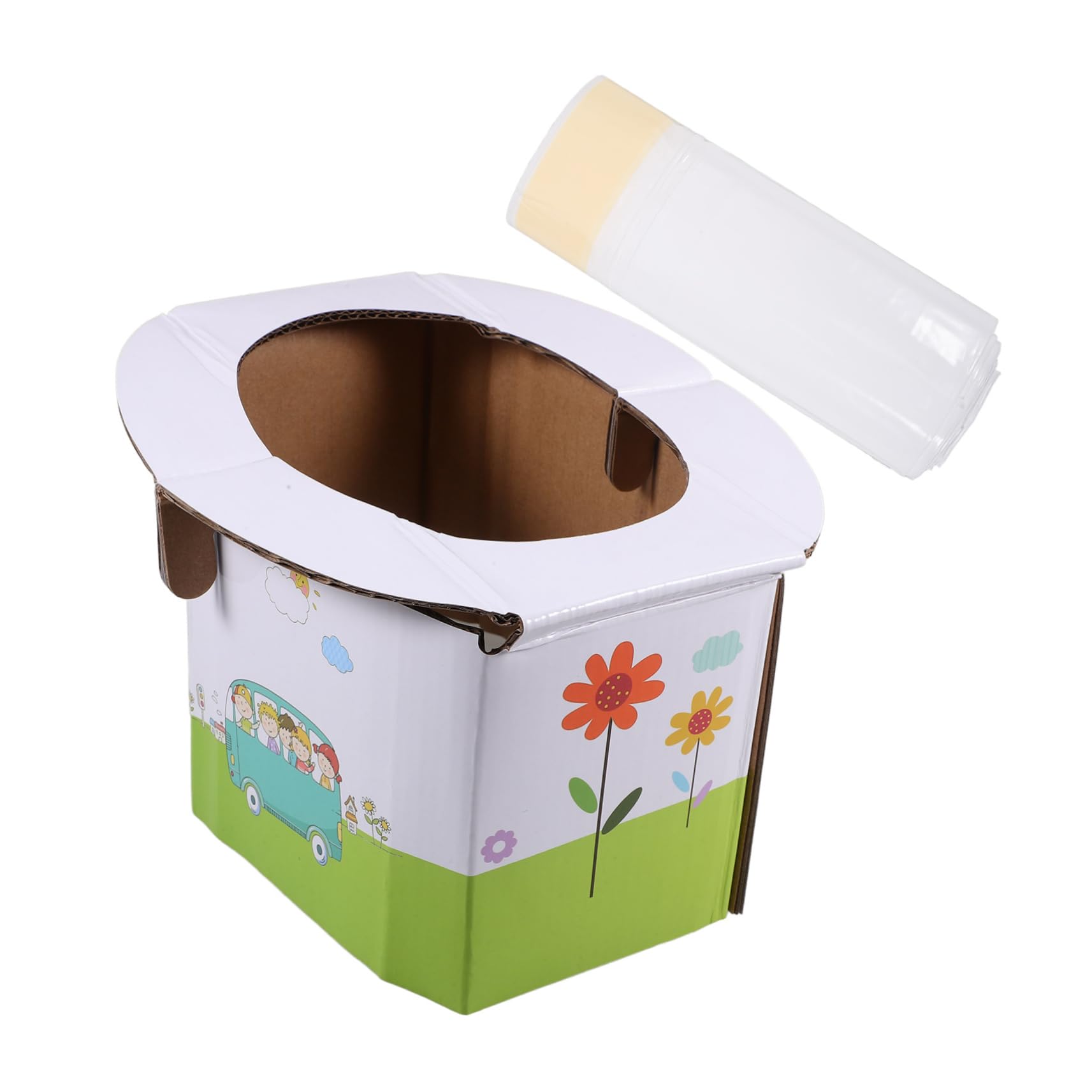 Abaodam Travel Potty Seat for Toddlers Sturdy Portable Baby Toilet with 10 Training Bags Included