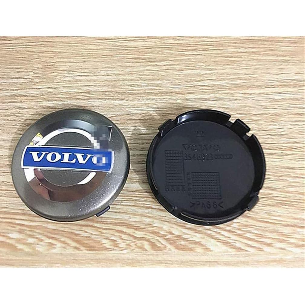 4Pcs Car Hub Centre Caps, for Volvo 60mm Wheel Waterproof Dust-Proof With Logo Cover,Auto Decoration Accessories