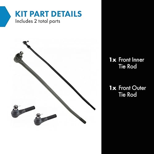 Vista 126 de TRQ - Juego de barras de acoplamiento delanteras interiores y exteriores