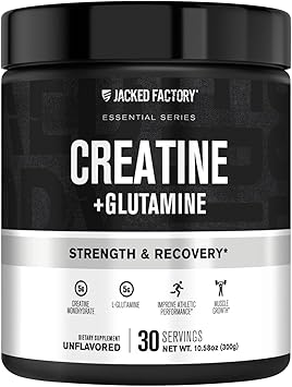 33% off: Jacked Factory Creatine + Glutamine - Creatine Supplement with L-Glutamine for Muscle Recovery, Muscle Growth, …