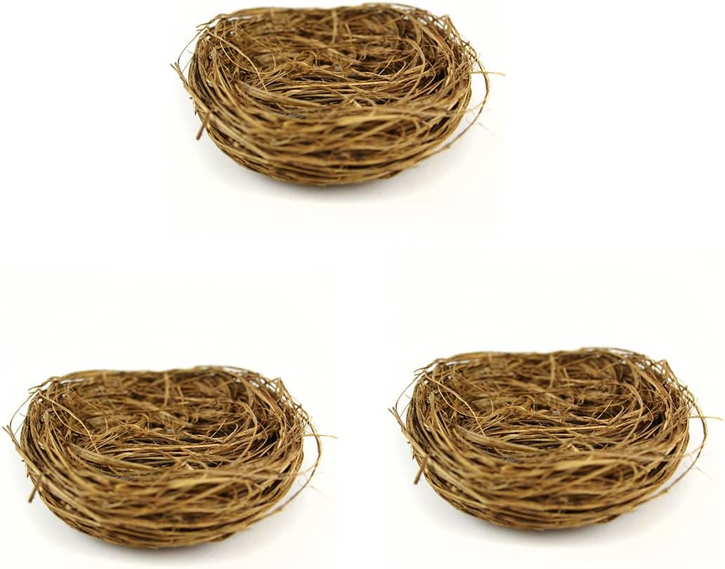 Touch of Nature 22040 Wild Grass Nest, 4-Inch, Brown - 3pcs
