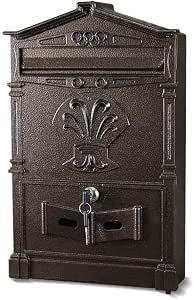 Backbayia Wall Mount Mailbox With Password Lock - Brown, Galvanized Steel, Weather Resistant - View #13