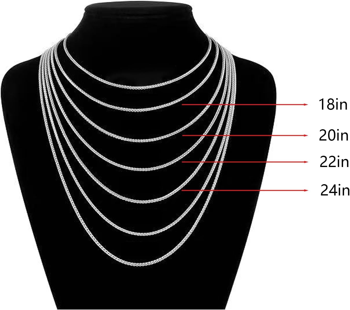 5mm Cuban Link Chains for Men, Silver Stainless Steel Necklace Chain, Neck Chains for Men, Mens Necklace 18, 20, 22, 24 Inch thumbnail