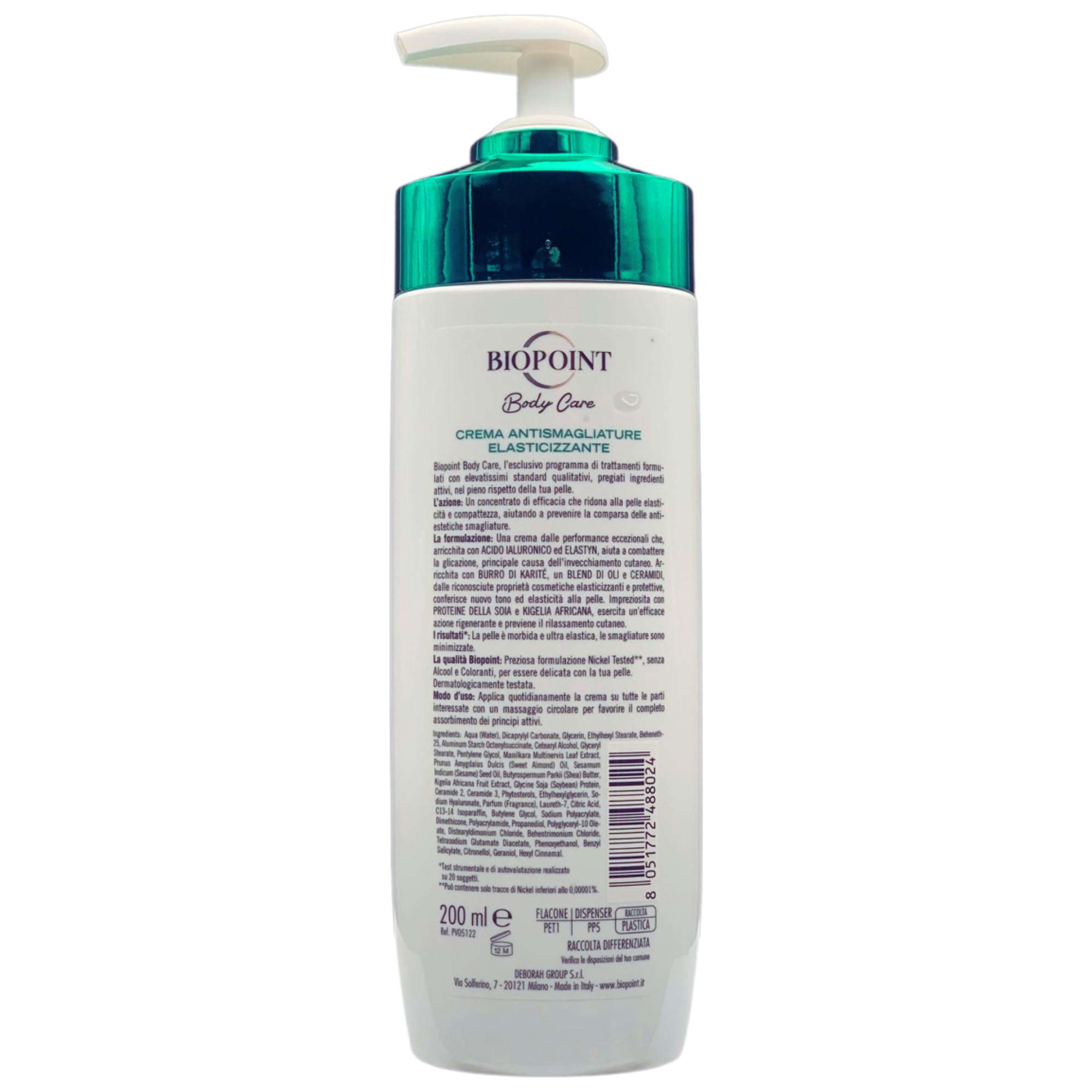 BIOPOINT BODY CARE set trattamenti corpo, crema anticellulite 500ml, crema Anti Smagliature Elasticizzante 200ml - pochette beauty melissa.
