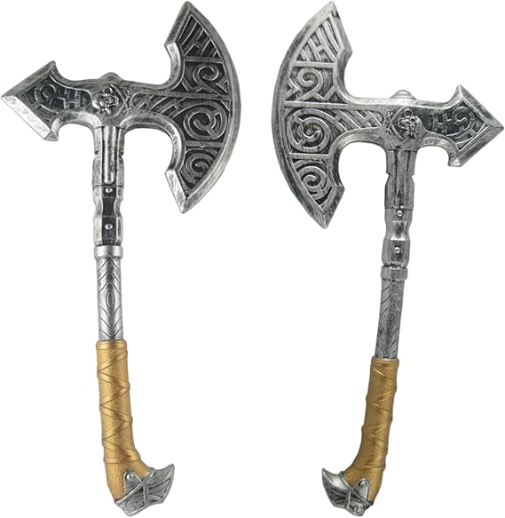 2Pcs Halloween Axe Prop Realistic Plastic Handheld Prop Axe for Costume Halloween Cosplay Party Role Play