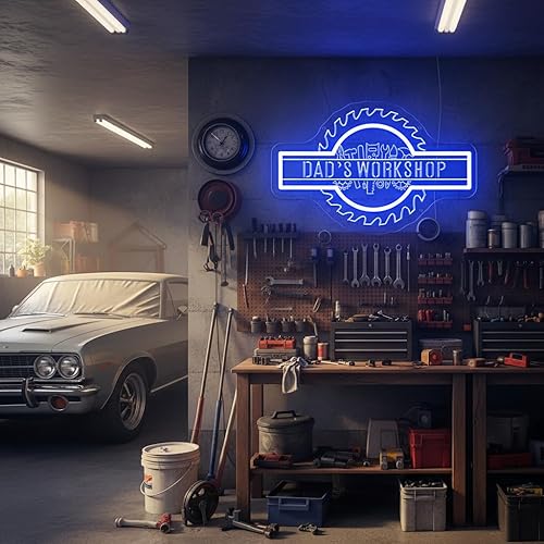 Miniatura 6 de Letrero de neón de garaje personalizado para hombres, letrero de luz LED de garaje, decoración de pared personalizada, luz de neón de garaje