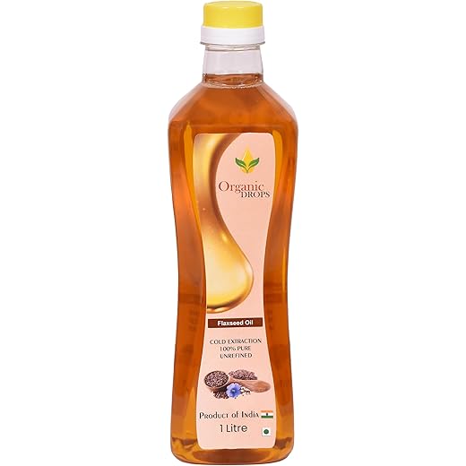 ORGANIC DROPS Extra Virgin Cold Pressed Flaxseed oil Pure &