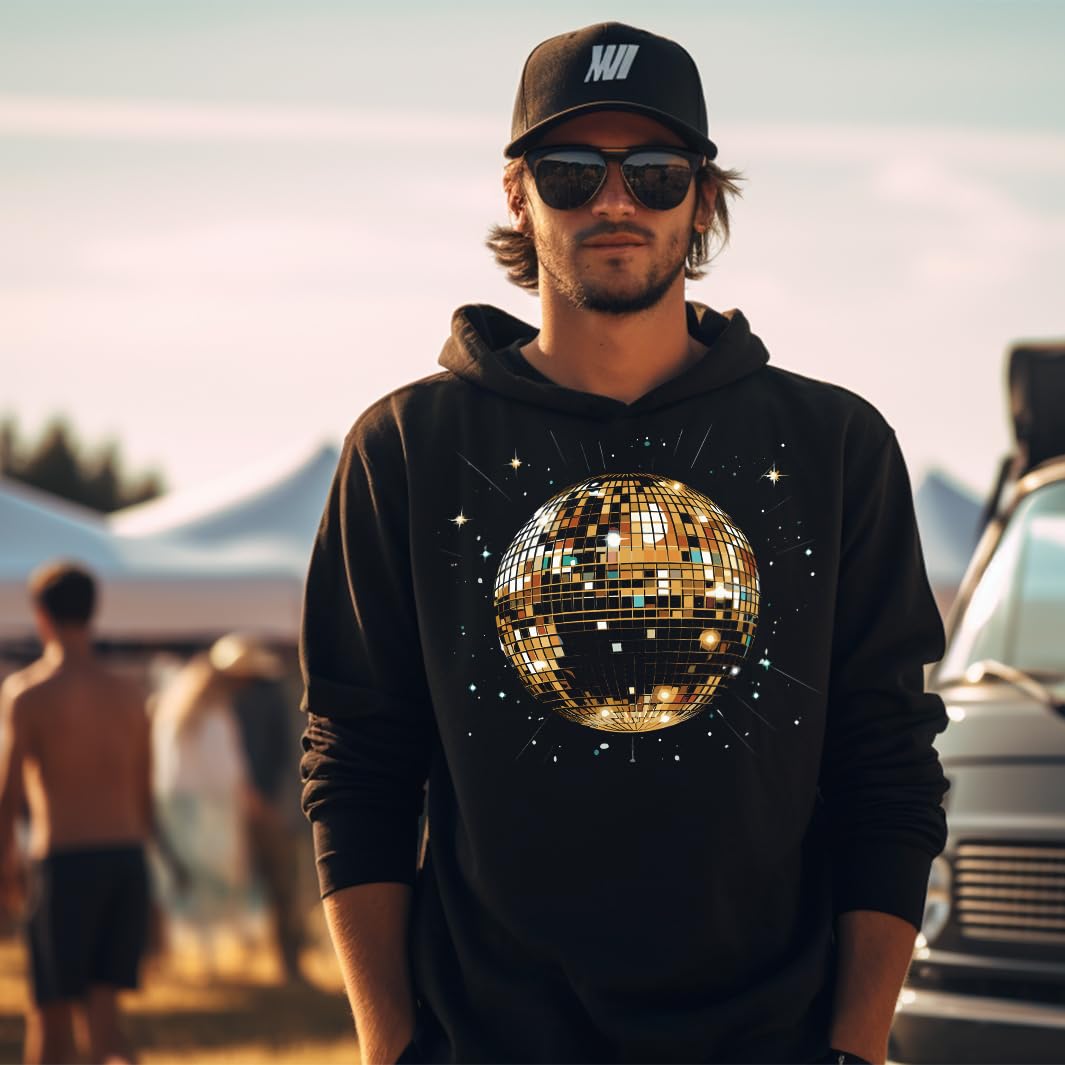 MAKAYA Bluza Z Kapturem W Stylu Retro Męska Bluza Z Kapturem Z Nadrukiem Bluza W Stylu Vintage Bluza Z Nadrukiem Disco I Kapturem