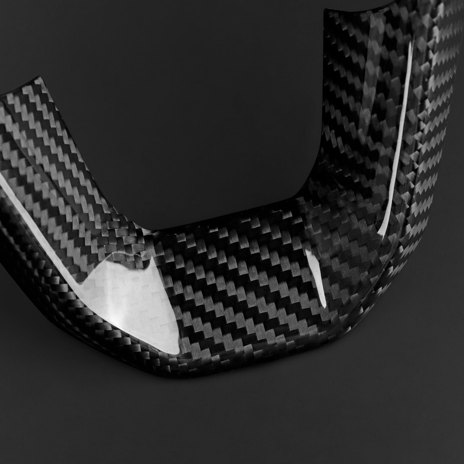 KUNGKIC Pegatina de barbilla de volante de coche de fibra de carbono seca para Cupra Ateca/Terramar/Cupra Formentor Cupra Leon/Born/Tavascan Accesorios de decoración de interiores (negro)