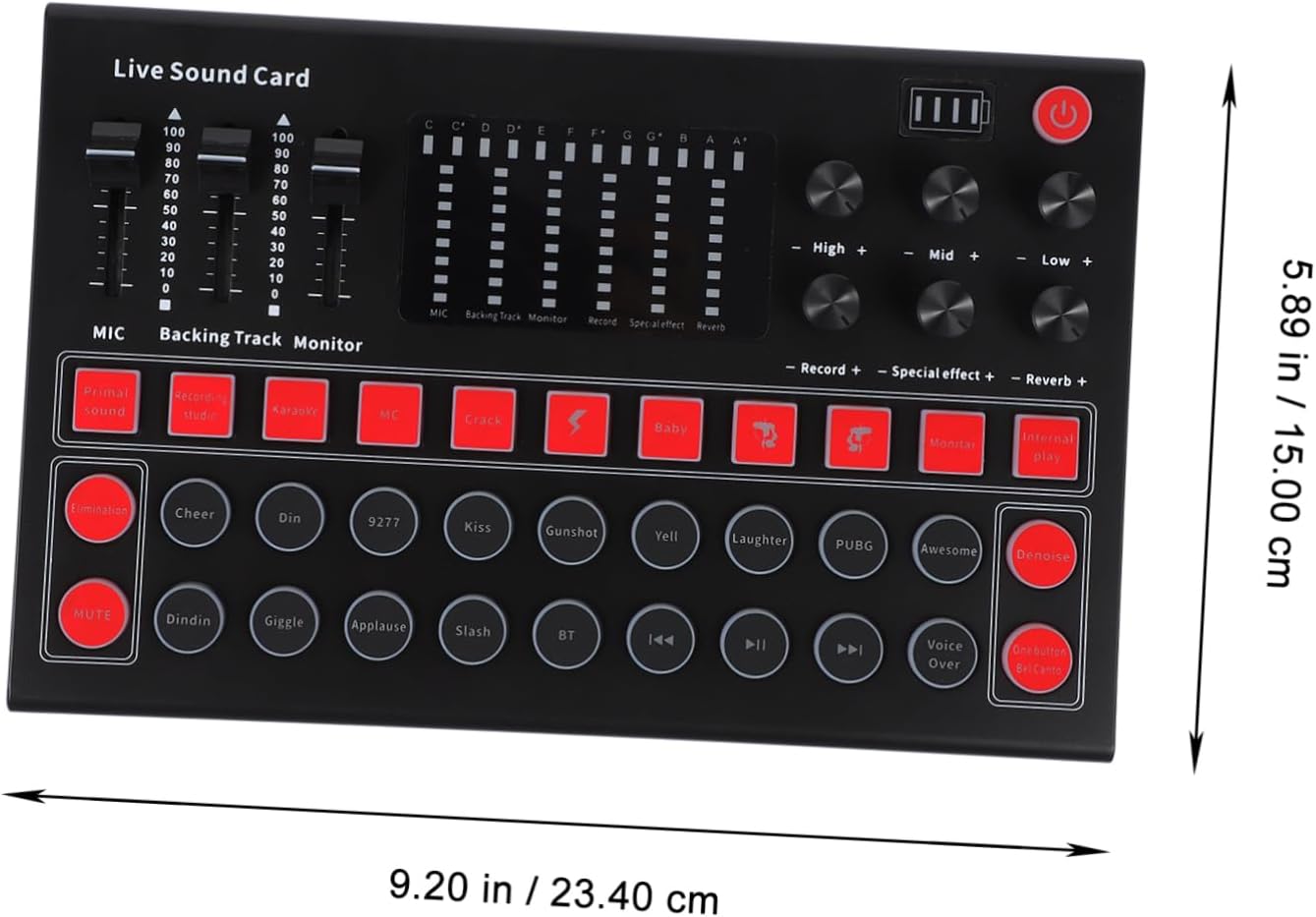 Housoutil Live Sound Card for Broadcasting Voice Changer Recording and Real-Ear Monitoring for Halloween Voice Effects