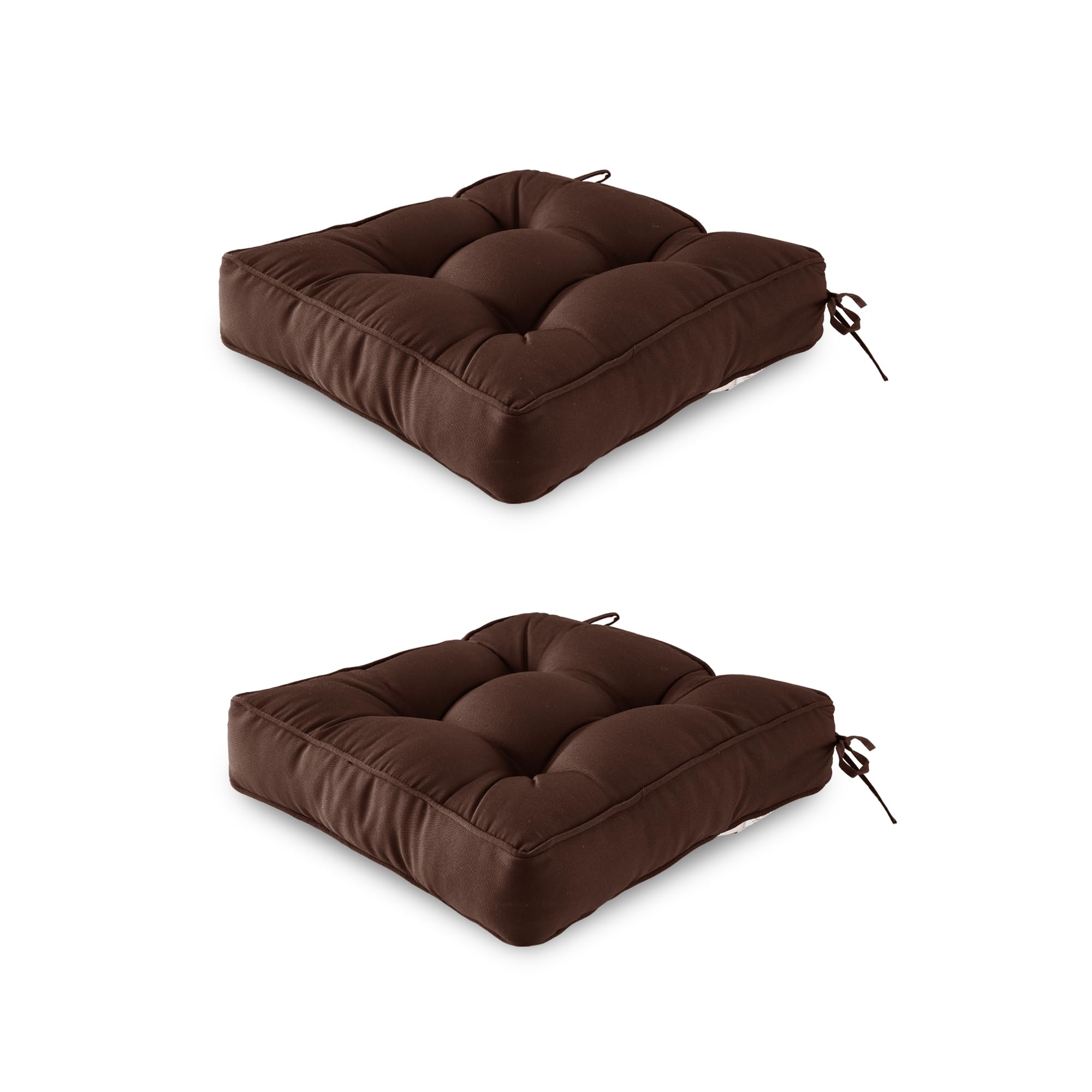 ARTPLAN Outdoor Rocking Wicker Chair Cushion 19"x19"x5", Water Repellent Rain Proof Fade Resistant, Thick Seat Cushion for Rounded Back Rocker &