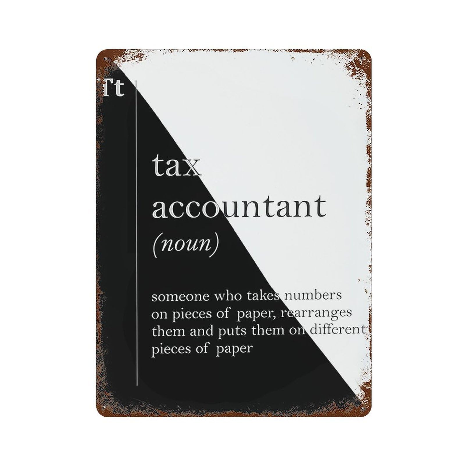 xiaoxiaoshen Tax Accountant Definition Wall Decor Art Metal Tin Poster Modern Home Decor Art Home Bar Shop Decorations Vintage Sign 40x30cm
