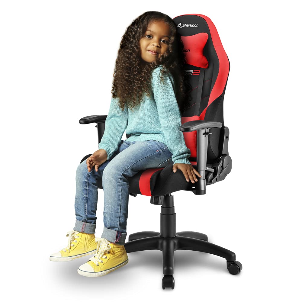 Sharkoon Skiller SGS2 Jr. Sedia da Gioco, Rosso, Piccolo