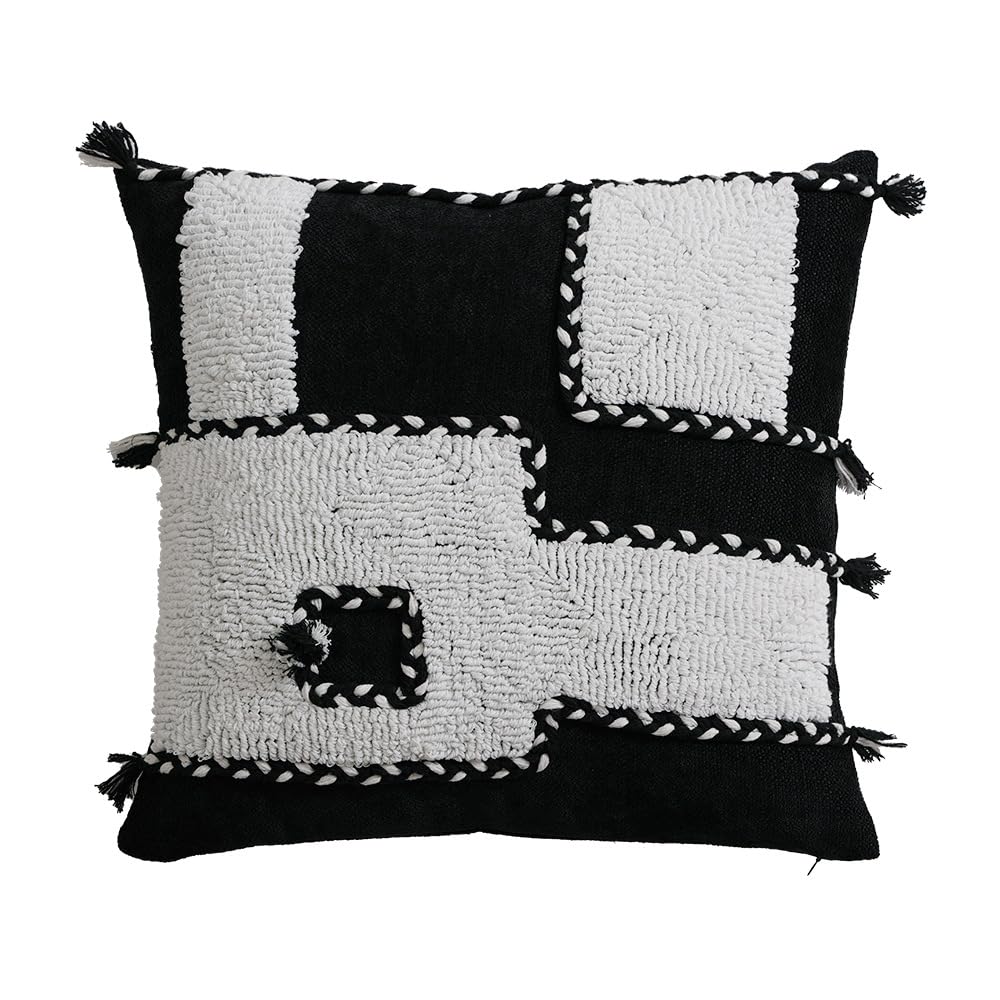 Taie d'oreiller décorative en velours MOCOFO housse de coussin touffetée 45.7 cm