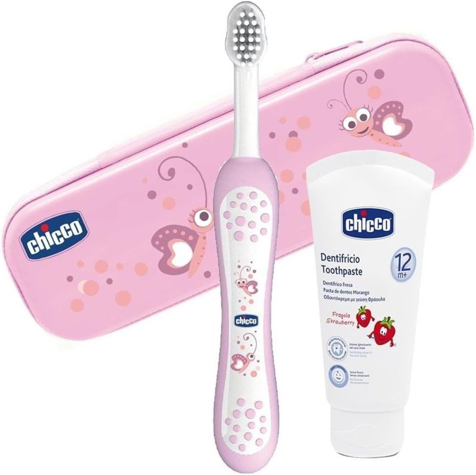 Chicco Bebek Diş Bakım Seti (Pembe)