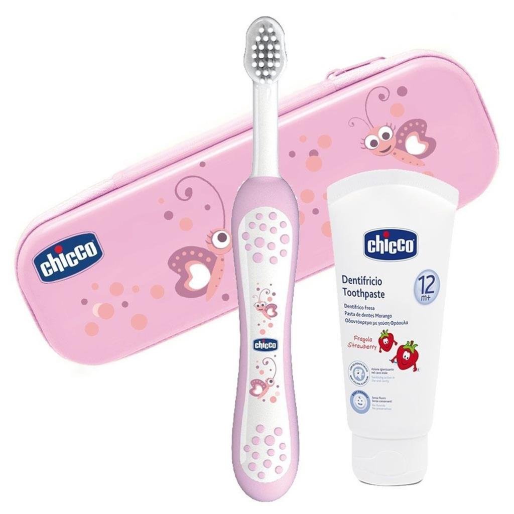 Chicco Bebek Diş Bakım Seti (Pembe)