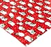 Caspari Festive Flock Continuous Gift Wrapping Paper Roll, 8-Feet, Red