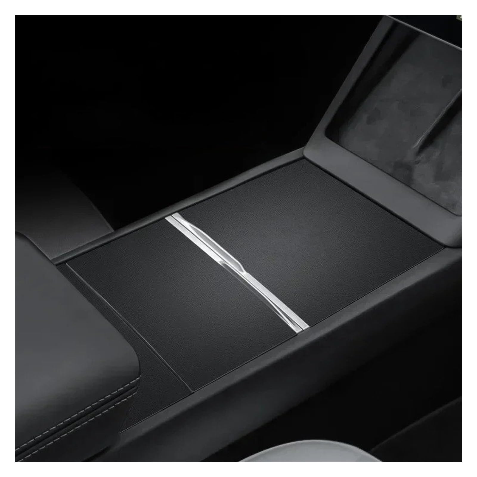 Per Tesla Per MODELLO3/Y Adesivo Protezione Pannello Controllo Centrale Aggiornato Modifica Antigraffio Pelle Scamosciata Cuscinetto Anti-calcio Porta Interni Console Centr Adesivo(3 middle skin)