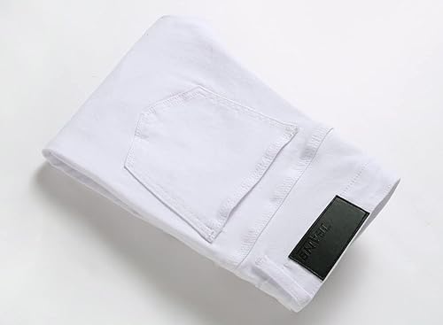 Miniatura 7 de Men's Slim Fashion Ripped Straight Holes Stretchy Jeans