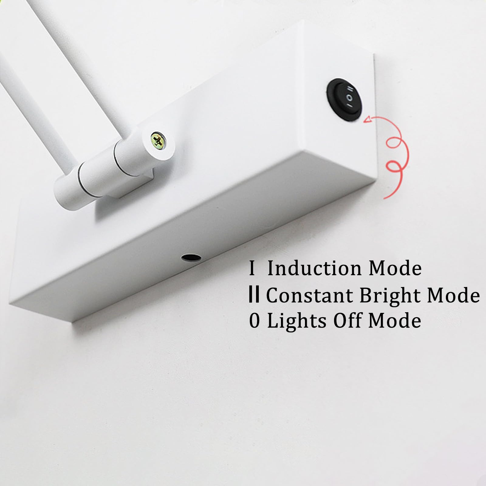 LED Spiegel Lampe Badezimmer Wandleuchte mit Bewegungsmelder Modern Wandleuchten Faltbar Drehung Wasserdicht Wandbeleuchtung Wohnzimmer Schminktisch Schlafzimmer (Lumière Chaude Blanche,60cm)