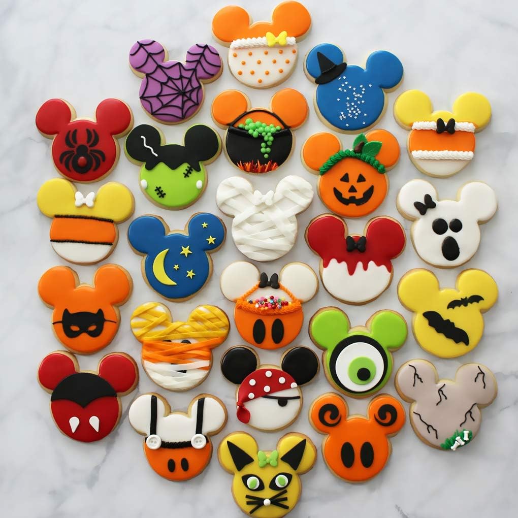 Cookie Cutters for Kids - Sandwich Cartoon of Mickey Mouse Cookie Cutter Shaped Biscuit Mould for DIY Cake Craft Bakeware Decoration Stainless Steel Cutter Set 5 pcs