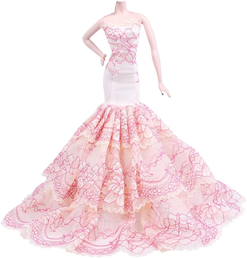 3Pcs Handmade Clothes Vintage Dress for 29cm Doll Wedding Noble Party Dresses Gown Outfit Costume Suit for 11.5 inch Dolls