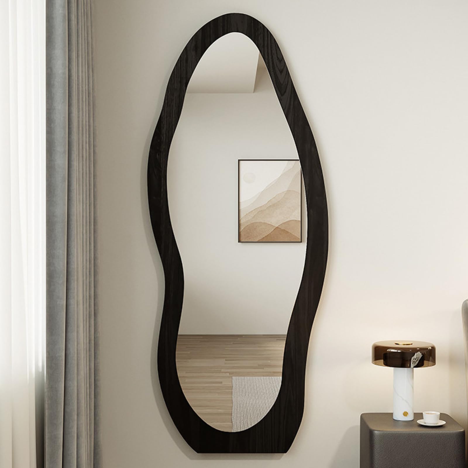 ITSRG Full Length Mirror - 24x63 Inches, Irregular Flannel Frame, Floor Or Wall Mount - View #6