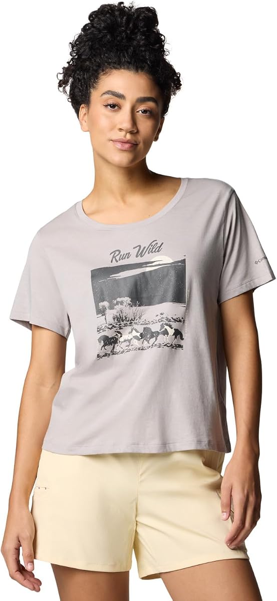 Columbia Women's Ruby Springs Graphic Scoop Neck Short Sleeve