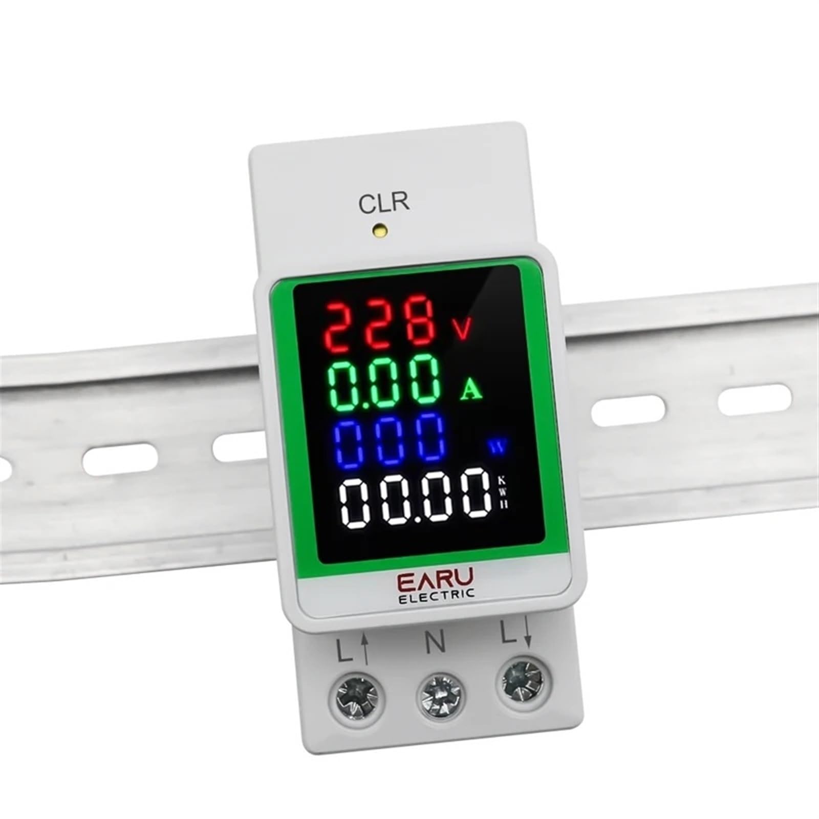 Cyfrowy wyświetlacz prądu zmiennego KWH elektryczny monitor energii, wielofunkcyjny miernik VOLT AMP amperomierz urządzenie z obciążeniem energii, szyna DIN