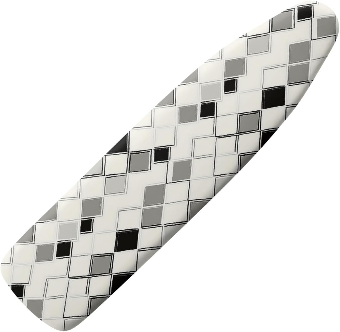 Ironing Board Cover 14x48 Square Black Gray Iron Board Cover with Padding Heat Reflective,Scorch Resistant Thick Padding,Snug Fit Non-Slip Nose Pocket Fastener Straps Elastic Edges